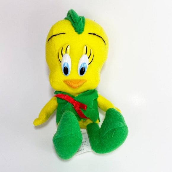 VTG 1992 Tweety Bird Plush in Xmas Elf Costume - Picture 1 of 5